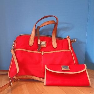 Dooney & Bourke Persimmon Satchel & Wallet Set